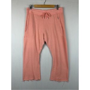 Free People FP Movement Reyes Sweatpant Cropped Pant Pink OB917124 Womens Size L